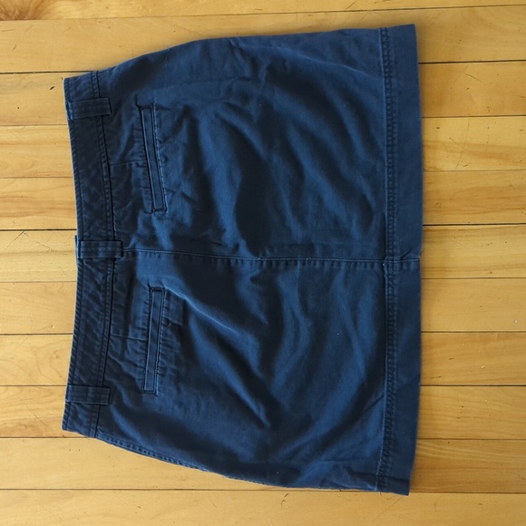 L.L. Bean Navy Cotton Skirt - Picture 2 of 3